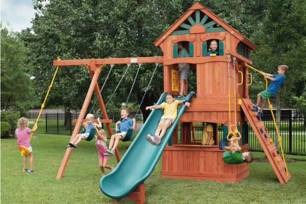 Parrot Island Fort XL with Treehouse & Playhouse Panels