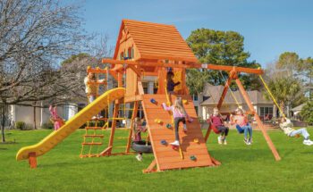Parrot Island Playcenter XL withWood Roof & Treehouse Panels