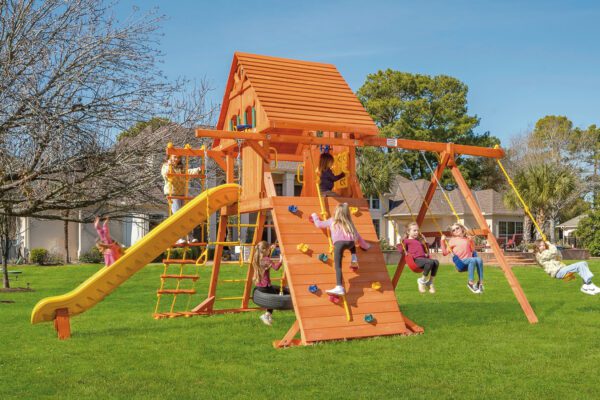 Parrot Island Playcenter XL withWood Roof & Treehouse Panels