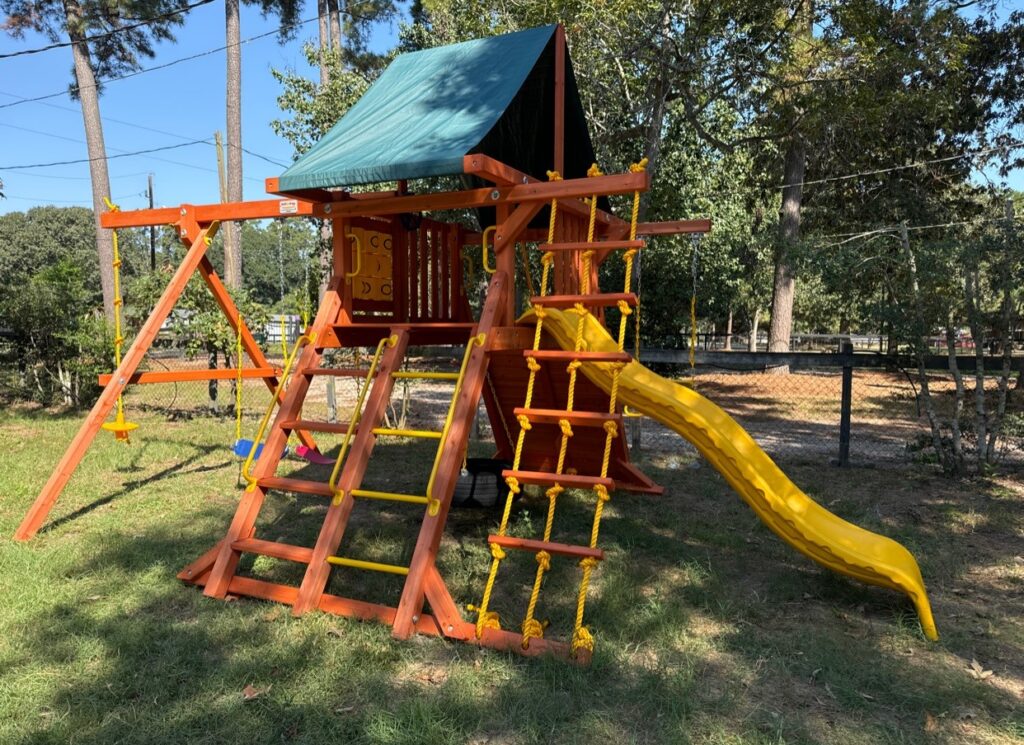 Magnolia TX 1 Tree Frogs Swing Sets Install