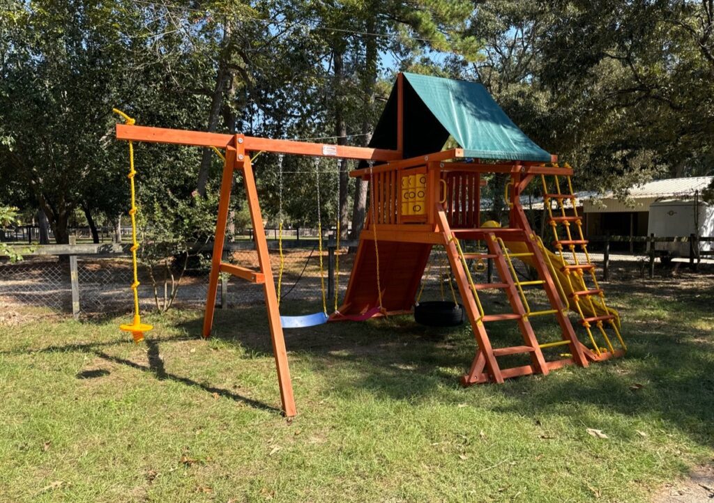 Magnolia TX 2 Tree Frogs Swing Sets Install