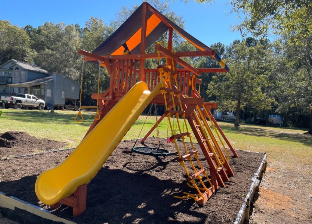 Sheperd TX 3 Tree Frogs Swing Sets Install