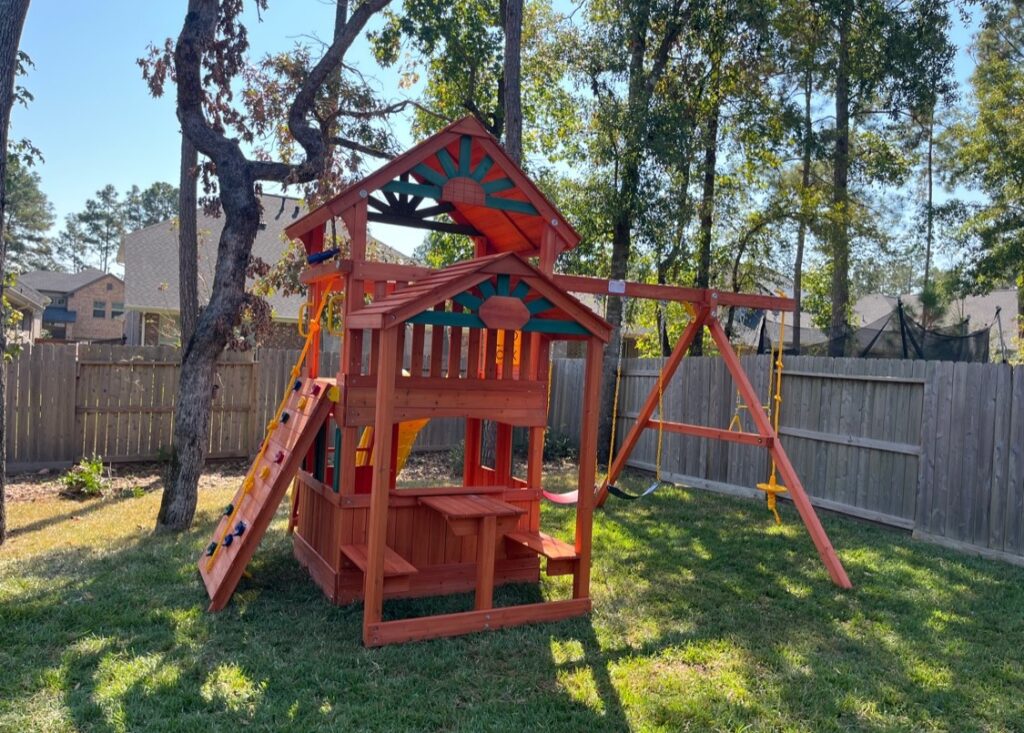 Willis TX 1 Tree Frogs Swing Sets Install