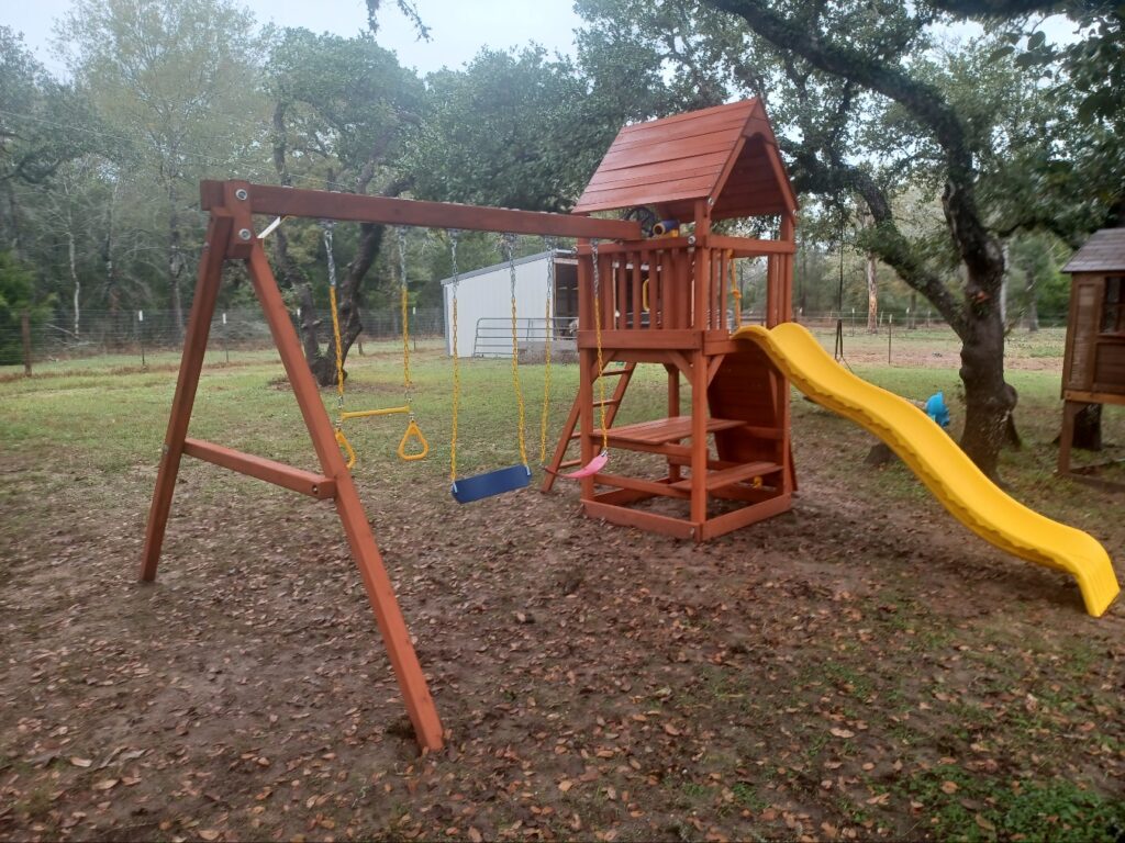 Weimar TX 1 Tree Frogs Swing Sets Install