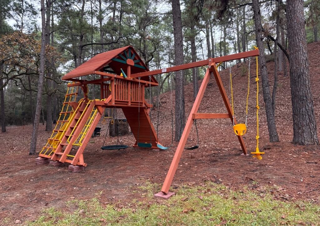 Bastrop TX 1 Tree Frogs Swing Sets Install