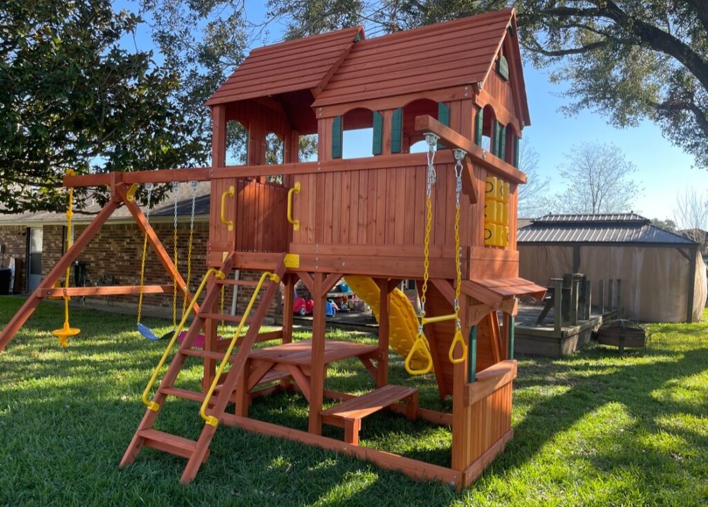 Houston TX 1 Tree Frogs Swing Sets Install