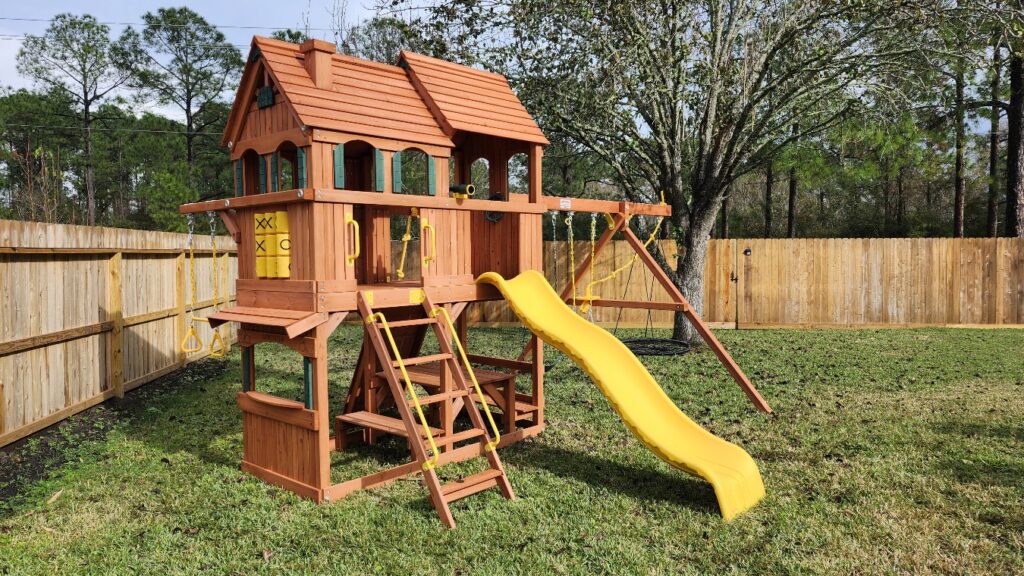 Houston TX 5 Tree Frogs Swing Sets Install