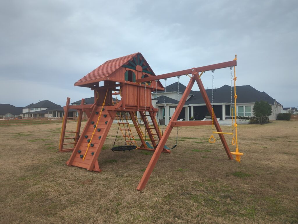 Richmond TX 1 Tree Frogs Swing Sets Install