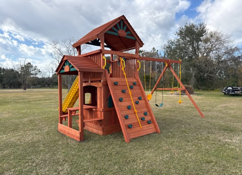 Santa Fe TX 1 Tree Frogs Swing Sets Install