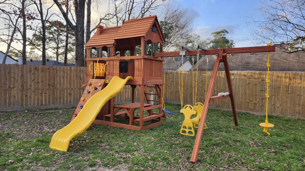 Humble TX 1 Tree Frogs Swing Sets Install