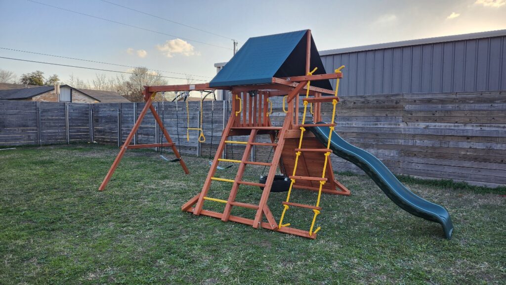 Livingston TX 2 Tree Frogs Swing Sets Install