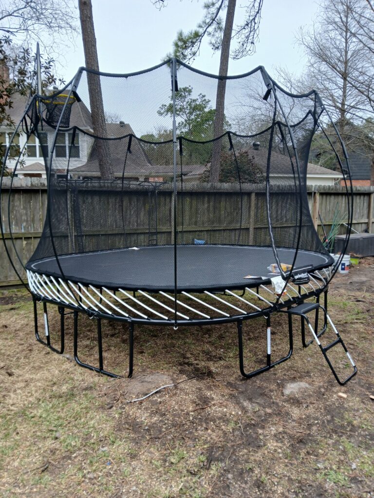 Woodlands TX 1 Trampoline Install